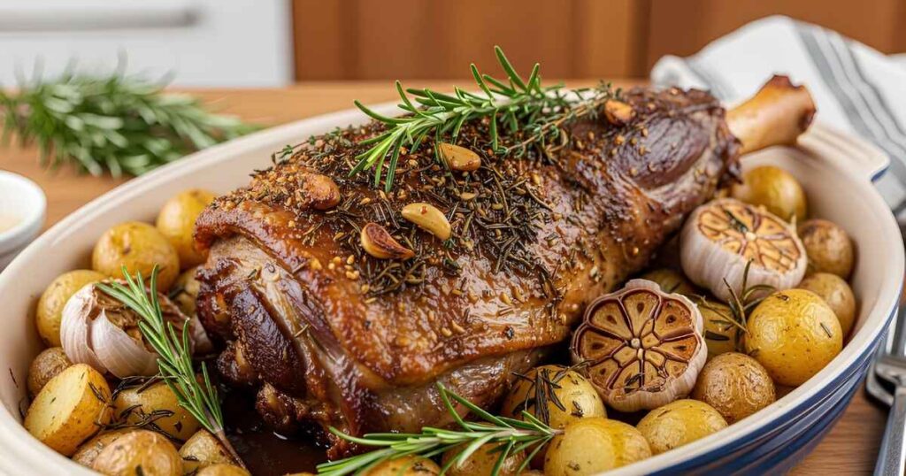 What is Mary Berry Slow Roast Lamb with Potatoes?