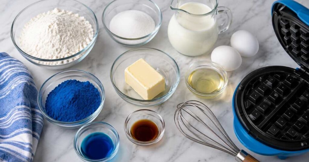 What You Need for the Blue Waffle Recipe