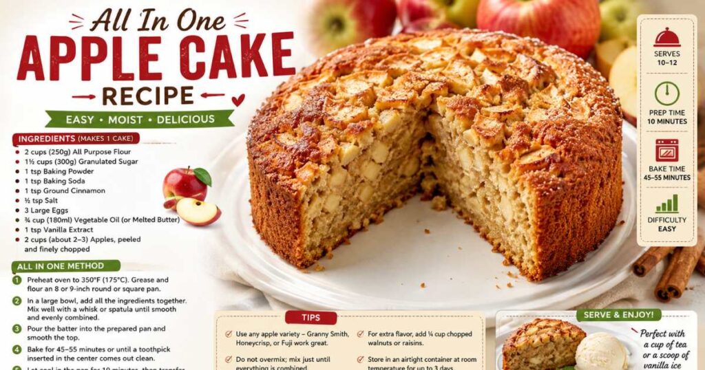 All In One Apple Cake