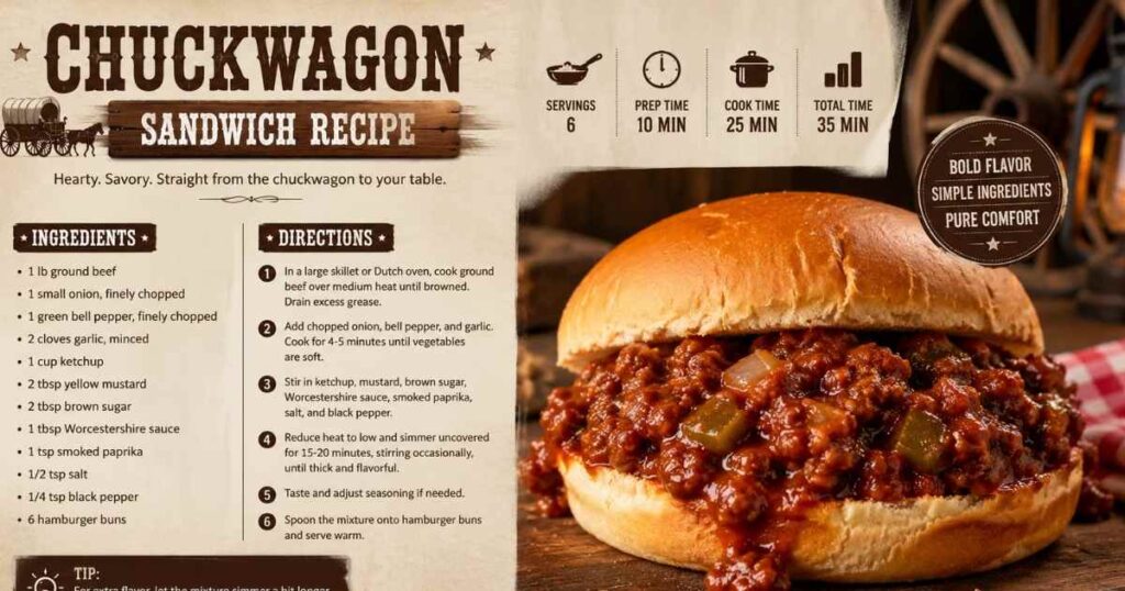 Chuckwagon Sandwich Recipe: 5 Easy Steps to Make at Home