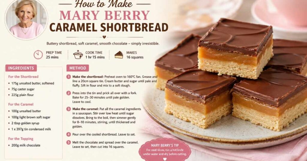 How to Make Mary Berry Caramel Shortbread
