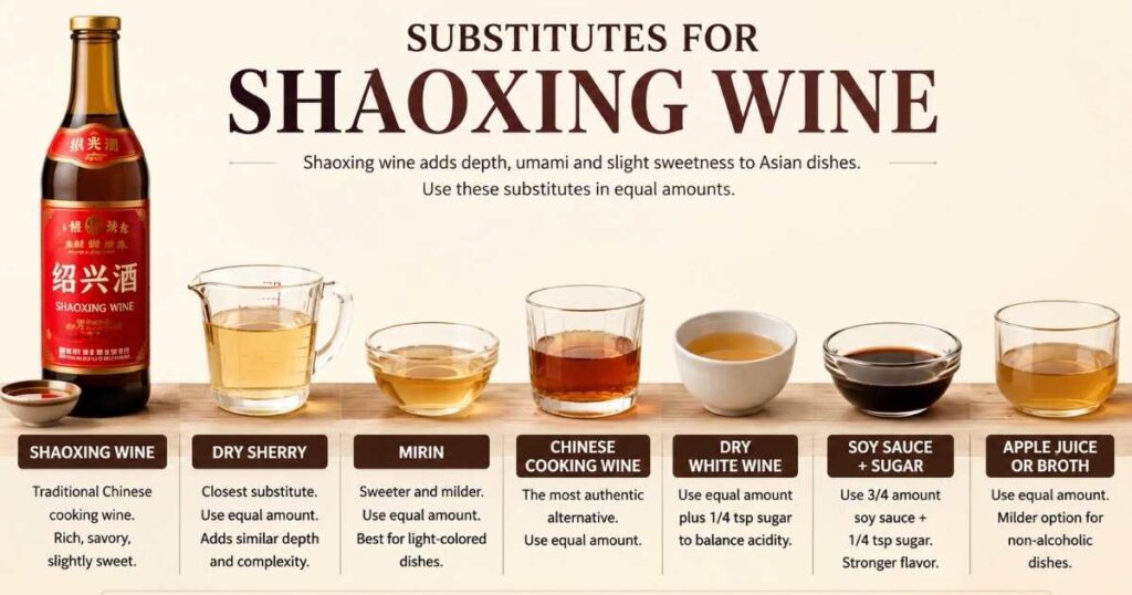 Best Substitutes for Shaoxing Wine